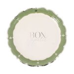 8 assiettes carton jardin francaise 23cm creme