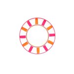 8 assiettes carton pink lemonade 18cm blanc