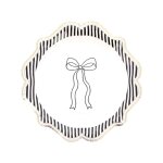 8 assiettes carton sublime black white 23cm blanc