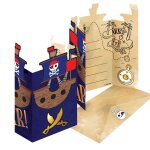 8 cartons d'invitation enveloppes carte de pirates