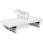 8 cintres - pinces crochet pivotant, blanc