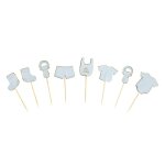 8 pics a cocktail rayures bleu bebe