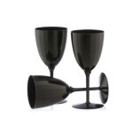 8 verres a vin reutilisable 200ml noir