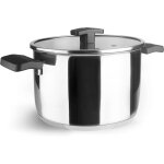 - 80118 - casserole en pierre calcaire avec couvercle, acier inoxydable 18 / 10, fond diffuseur triple, ... - 80118 - casserole en pierre calcaire avec couvercle, acier inoxydable 18 / 10, fond diffuseur triple, ...