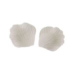 85 petales rose polycoton effet lin 5. 5cm blanc