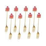 8pcs fourchette a gteau fourchette a dessert en acier inoxydable cuillre a caf cuillre a mlanger ...