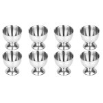8x coquetiers set oeufs en acier inoxydable oeufs durs et plateau souple porte - outils cuisine, argent ...