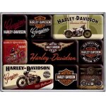 9 mini aimants harley davidson vintage