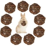 9 pi�ces jouets a m�cher pour lapin nain, petits animaux, hamster, cochon d'inde, chinchilla et rat - ...