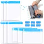 9 pi�ces de sac sous vide vetement aspirateur, sac rangement sous vide aspirateur, sac de rangement sous ...