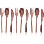 9pcs cuillères en bois fourchette couteau kit, cuillere en bois, ensemble de couverts en bois, ensemble ... 9pcs cuillères en bois fourchette couteau kit, cuillere en bois, ensemble de couverts en bois, ensemble ...
