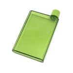 A6 - 350ml - vert - bouteille d'eau plate en papier a5, sans bpa, livre transparent, portable, bloc - ...