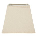 Abat - jour - carr� - beige - pour lampe - base 14 cm - culot e14