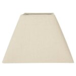 Abat - jour - carr - beige - pour lampe - base 27 cm - culot e27 avec rducteur
