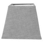 Abat - jour - carr� - gris clair - pour lampe - base 15 cm - culot e14