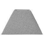 Abat - jour - carr� - gris clair - pour lampe - base 32, 5 cm - culot e27 avec r�ducteur