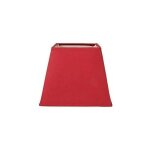 Abat - jour - carr� - rouge - pour lampe - base 15cm - culot e14 - chambre - salon