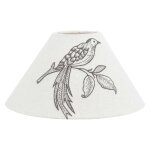 Abat - jour oiseau brod