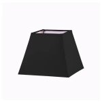 Abat - jour - ostaria - carr - noir - base 15cm - culot e14 - design contemporain
