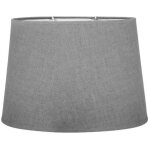 Abat - jour - ovale - gris clair - pour lampe - base 31 cm - culot e27 avec r�ducteur