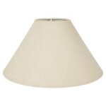 Abat - jour - rond - beige - pour lampe - base 30 cm - culot e27 avec r�ducteur