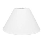 Abat - jour - rond - blanc - pour lampe - base 25 cm - culot e27 avec rducteur