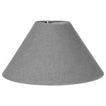 Abat - jour - rond - gris clair - pour lampe - base 30 cm - culot e27 avec r�ducteur