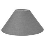 Abat - jour - rond - gris clair - pour lampe - base 35 cm - culot e27 avec r�ducteur