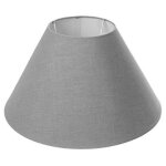 Abat - jour - rond - gris - pour lampe - base 25cm - culot e27 avec rducteur