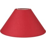 Abat - jour - rond - rouge - pour lampe - base 35 cm - culot e27 avec r�ducteur