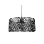 Abat - jour - suspension - m�tal - noir - 35cm diam�tre - moderne - salon
