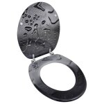 Abatant de wc avec couvercle design goutte d'eau