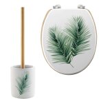 Abattant et brosse wc varadero - blanc et vert