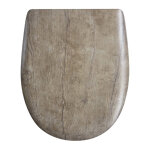 Abattant d�clipsable � effet ch�ne vieilli