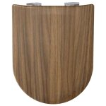 Abattant double olfa descente assist�e  bois de noyer