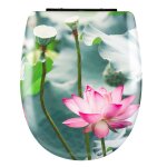 Abattant easy clip � descente assist�e fleuri