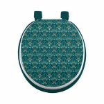 Abattant wc - artchic - 37 x 47 cm - bleu - mdf - universel