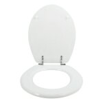 Abattant wc blanc charni�res en zinc