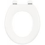 Abattant wc en bois r�ticul� - anti - bact�rien - silver skin tradition simple olfa