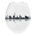 Abattant wc city - abaissement automatique - blanc