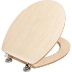 Abattant de wc - cornat - ligna pin - bois v�ritable - charni�res inox - 2, 7 kg