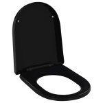 Abattant wc � fermeture en douceur lib�ration rapide noir