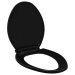 Abattant wc � fermeture en douceur lib�ration rapide noir
