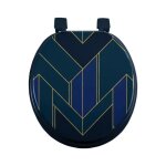 Abattant wc - graphique - universel - rose - mdf - 47 cm x 37 cm