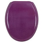 Abattant wc mdf cl�o violet - charni�res inox