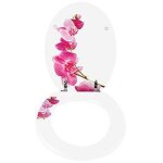 Abattant wc mdf lanyu blanc - charni�res inox