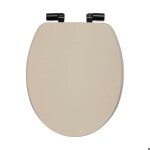 Abattant wc - onyx lin - beige - 49. 9x37. 5 cm - frein de chute - universel