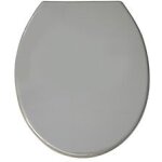 Abattant wc pp gris charnieres plastiques