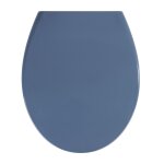 Abattant wc samos - abaissement automatique - duroplastique - bleu fonc�