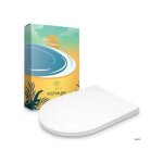 Abattant wc d - shape universel blanc fermeture automatique soft - close antibact�rien 99, 9% en duroplast, ...